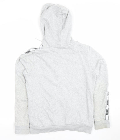 Puma Womens Grey Full Zip Hoodie Medium Hooded Sportswear