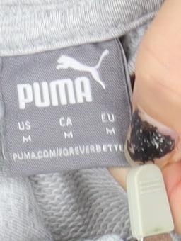 Puma Womens Grey Full Zip Hoodie Medium Hooded Sportswear