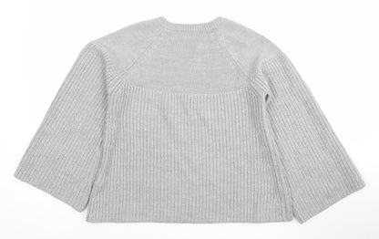 Womens UK Size 10 Red Herring Grey Pullover Jumper
