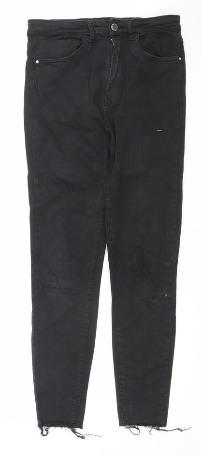 Womens UK Size 10 Stradivarius Slim Fit Skinny Black Jeans