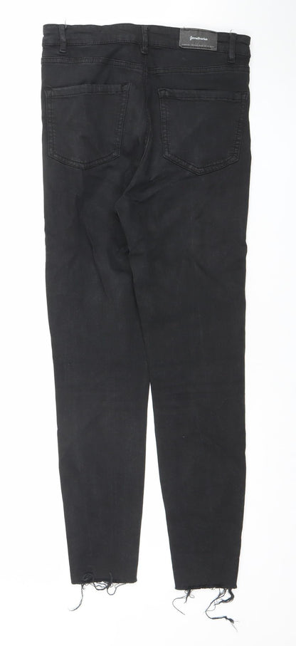 Womens UK Size 10 Stradivarius Slim Fit Skinny Black Jeans