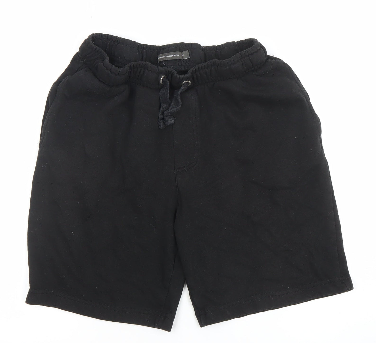 French Connection Men's Black M Sweat Shorts with Drawstring
