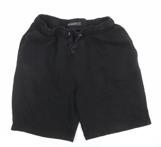 French Connection Men's Black M Sweat Shorts with Drawstring