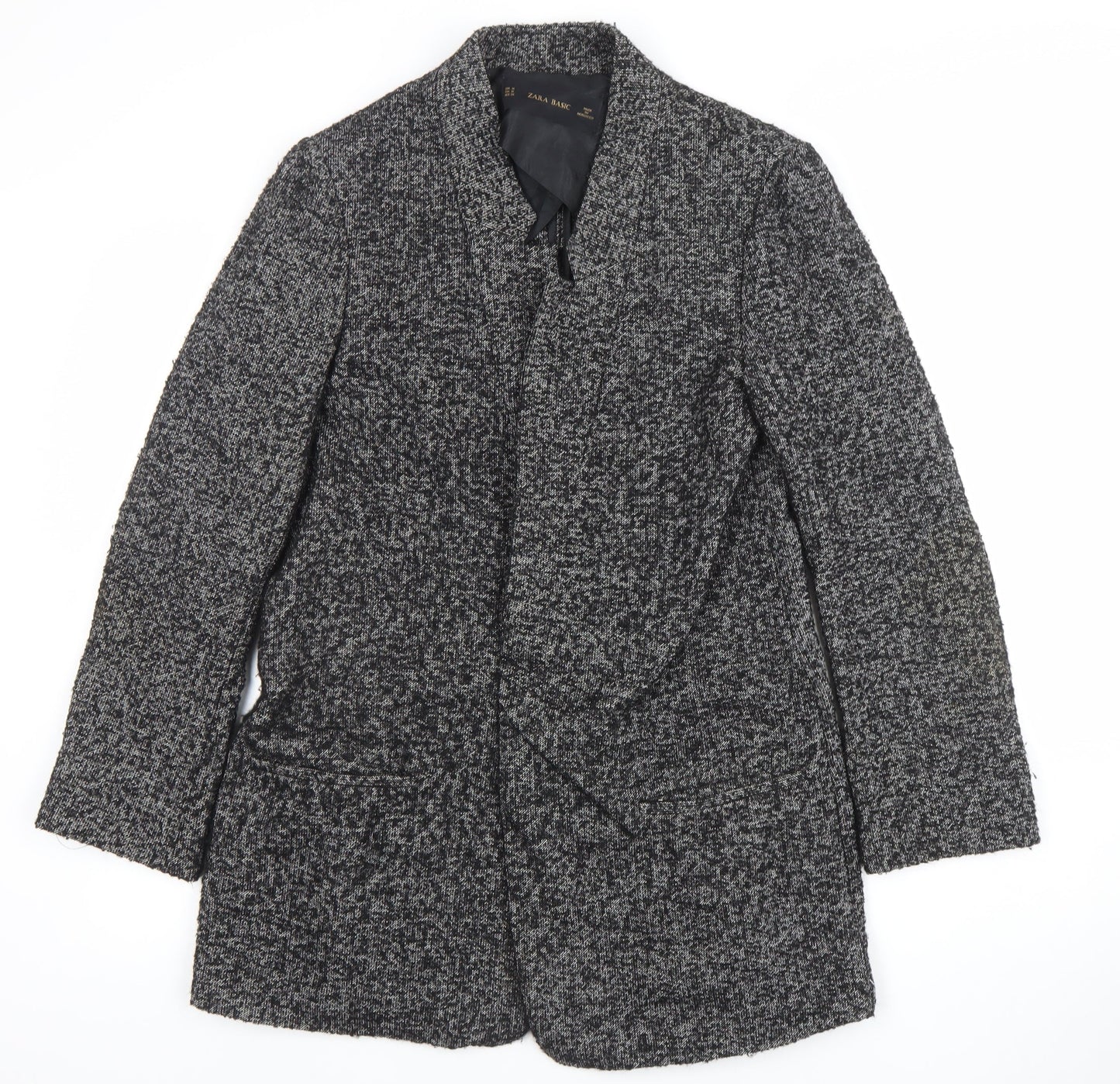 Womens UK Size M Zara Basic Grey Overcoat