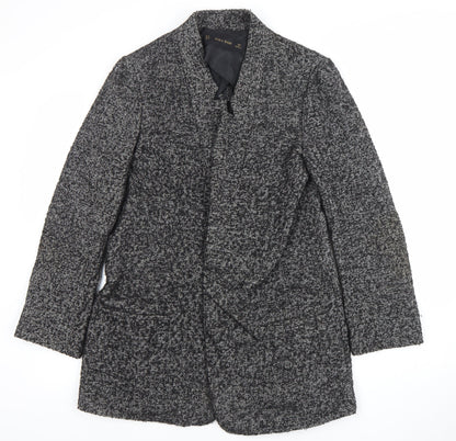 Womens UK Size M Zara Basic Grey Overcoat