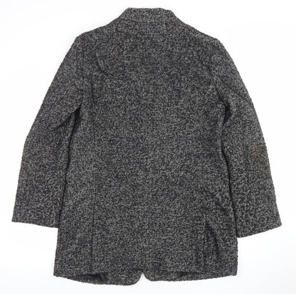 Womens UK Size M Zara Basic Grey Overcoat