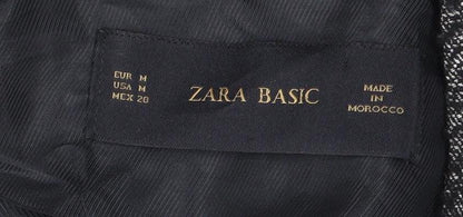Womens UK Size M Zara Basic Grey Overcoat