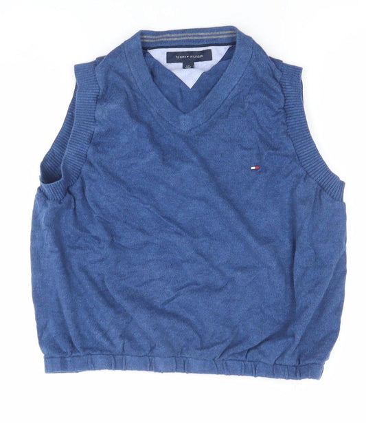 Womens UK Size L Tommy Hilfiger Blue Vest Jumper