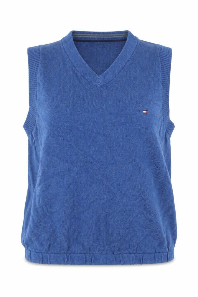 Womens UK Size L Tommy Hilfiger Blue Vest Jumper