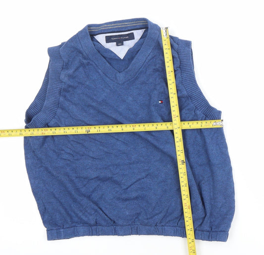 Womens UK Size L Tommy Hilfiger Blue Vest Jumper