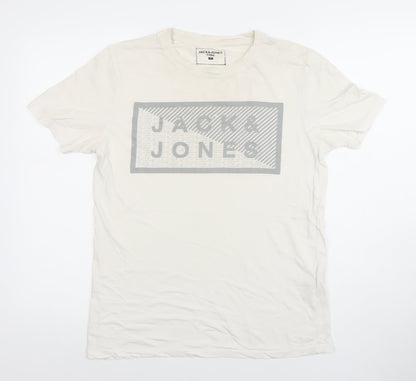 Mens UK Size M JACK & JONES White  T-Shirt