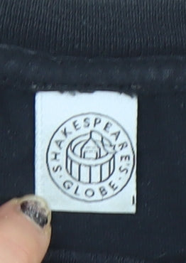 Shakespeare's Globe Men's Black Groundling Cotton T-Shirt Size L