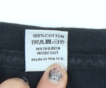 Shakespeare's Globe Men's Black Groundling Cotton T-Shirt Size L