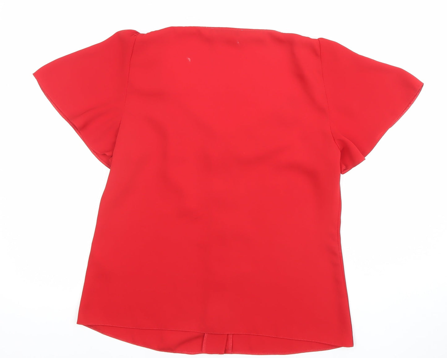 Womens UK Size 10 Oasis Red Basic Blouse