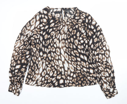Womens UK Size S VERO MODA Brown Basic Blouse