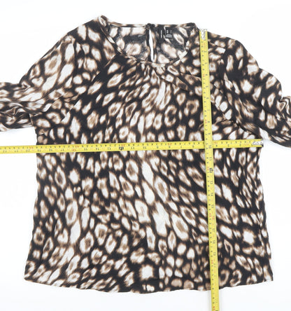 Womens UK Size S VERO MODA Brown Basic Blouse