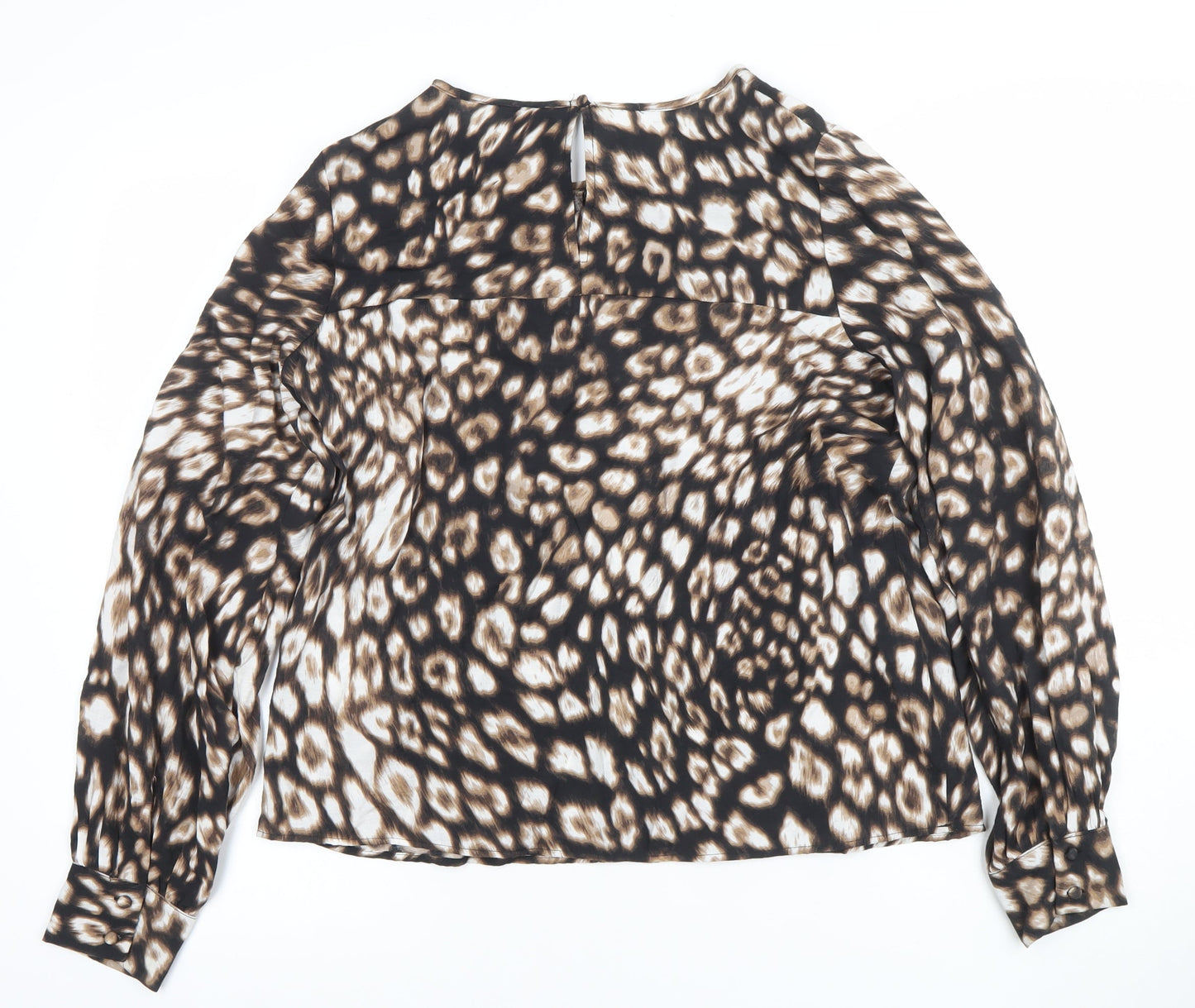 Womens UK Size S VERO MODA Brown Basic Blouse