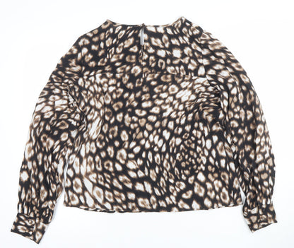Womens UK Size S VERO MODA Brown Basic Blouse
