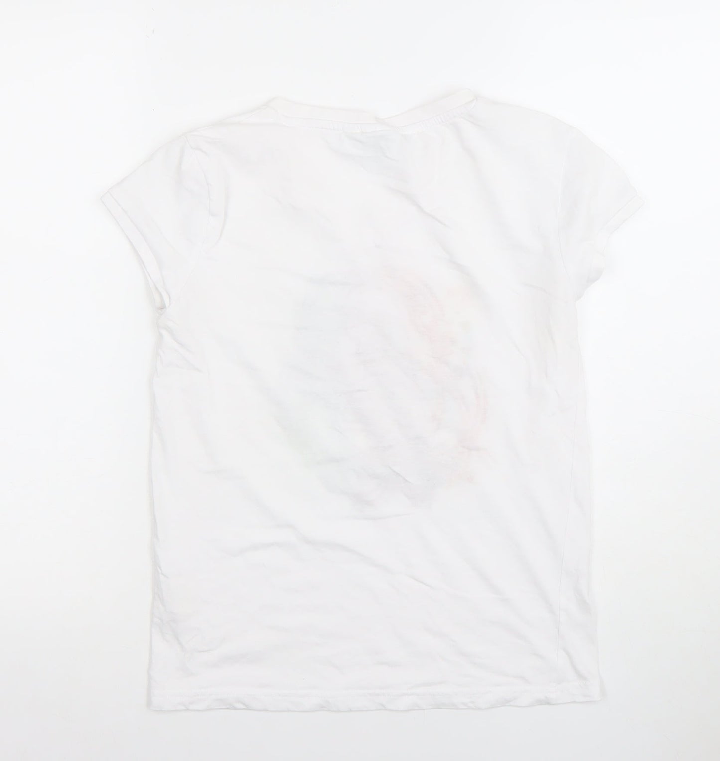Womens UK Size 10 Traditional Craftwear White Basic T-Shirt