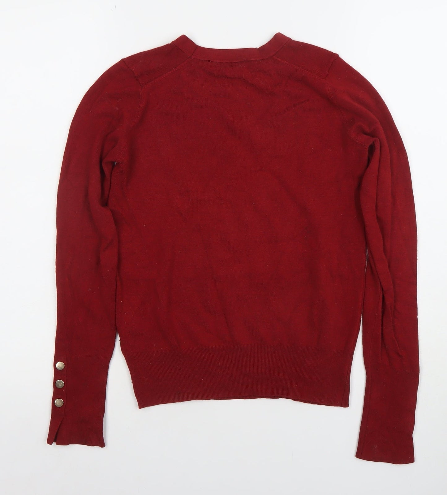 Womens UK Size 8 Zara Red Basic Blouse
