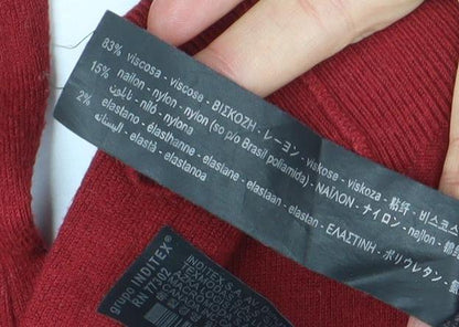 Womens UK Size 8 Zara Red Basic Blouse