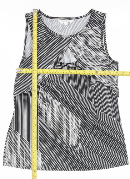 Womens UK Size S Cleo Black Basic Tank
