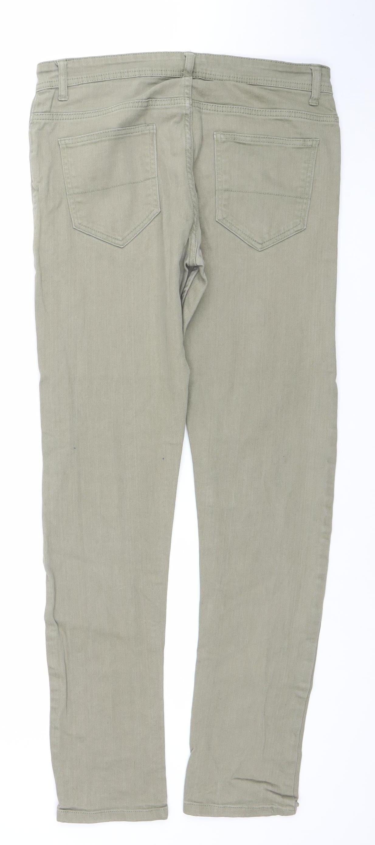 Denim Co. Womens Green Slim Fit Mid Rise Skinny Jeans Size 10