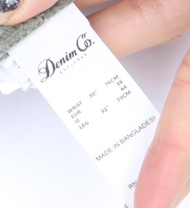 Denim Co. Womens Green Slim Fit Mid Rise Skinny Jeans Size 10