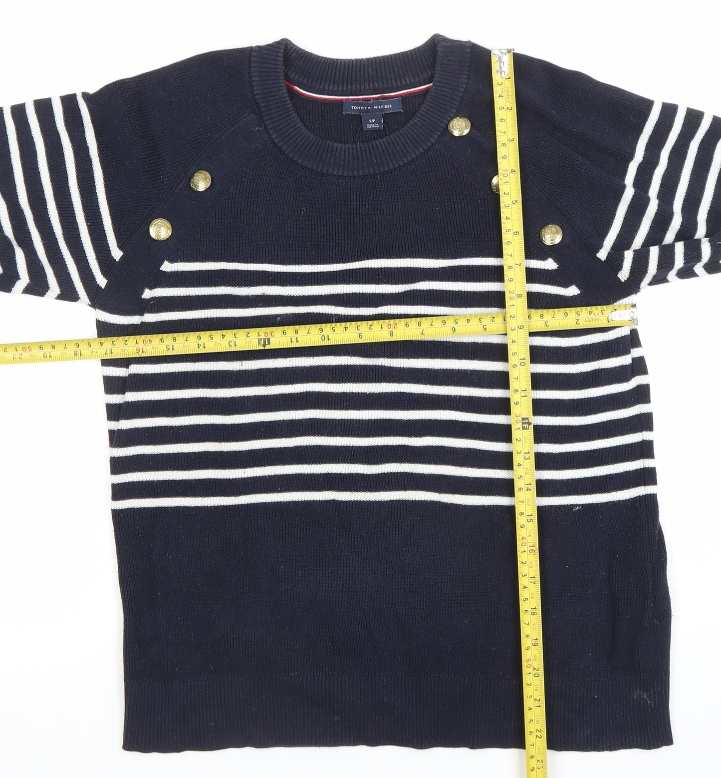 Womens UK Size S Tommy Hilfiger Blue Pullover Jumper