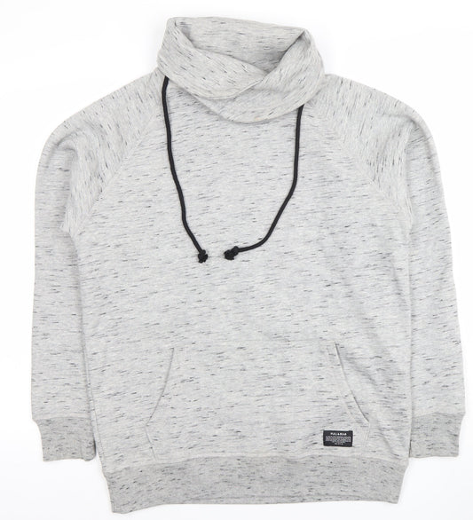 Womens UK Size S Pull & Bear Grey Pullover Hoodie