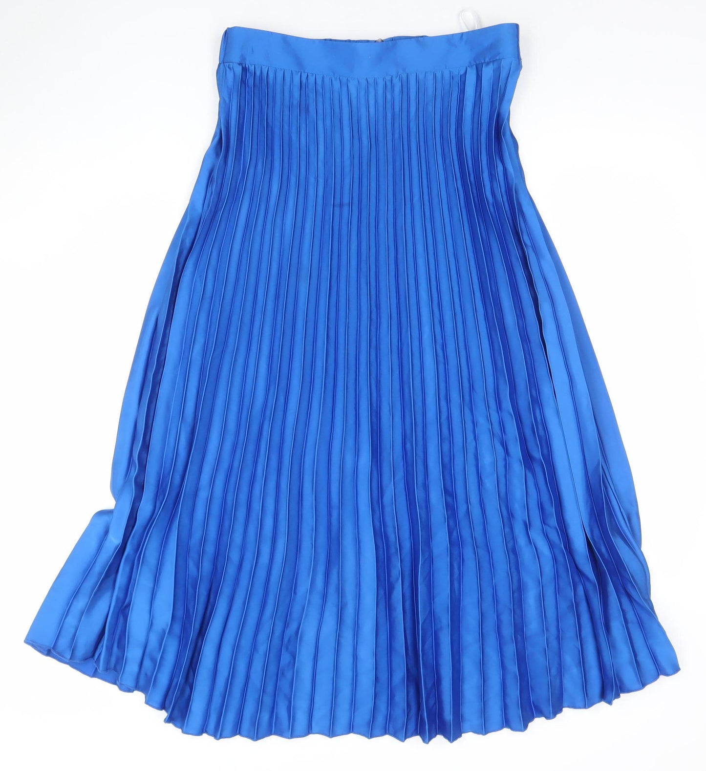 Primark Women’s Blue Pleated Midi Skirt Size 12 Polyester