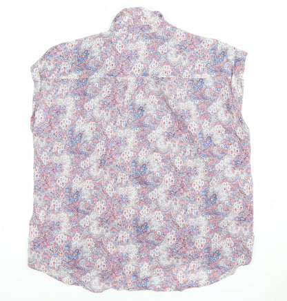 Esprit Womens Multicoloured Paisley Cotton Sleeveless Tunic Blouse Size 16