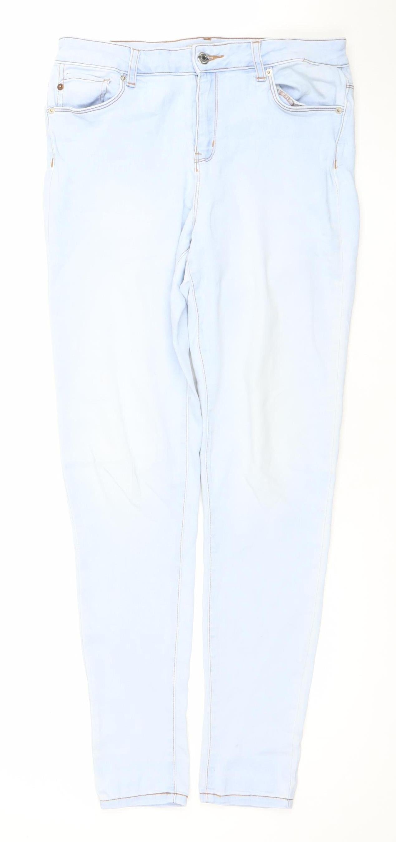 Denim Co Women Light Blue Skinny Jeans Size 14 Regular Fit