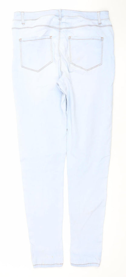 Denim Co Women Light Blue Skinny Jeans Size 14 Regular Fit