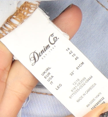 Denim Co Women Light Blue Skinny Jeans Size 14 Regular Fit
