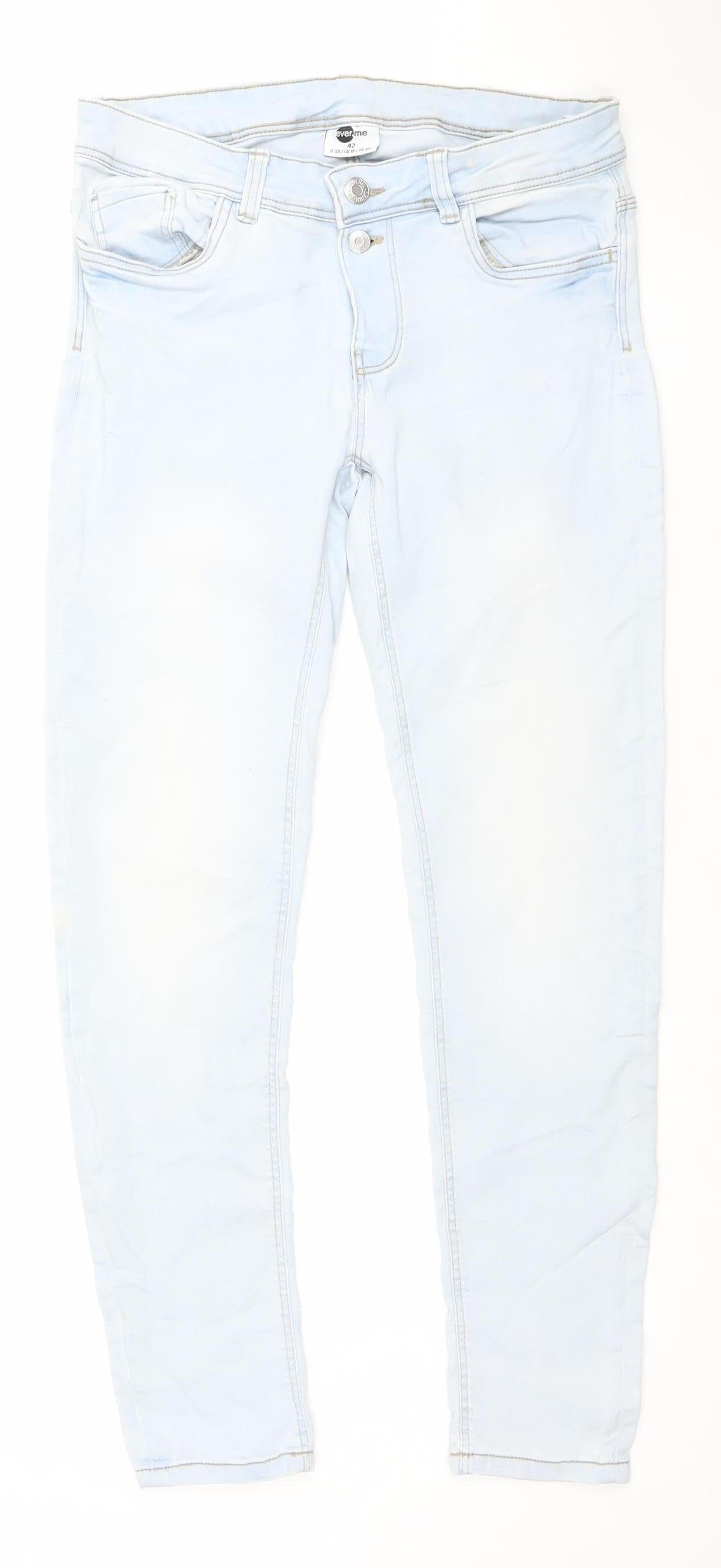 Womens UK Size 16 everme Slim Fit Skinny Blue Jeans