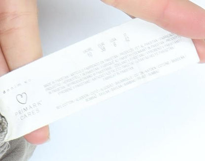 Primark Women Beige Cargo Jeans Size 10 Regular Ankle Zip Denim