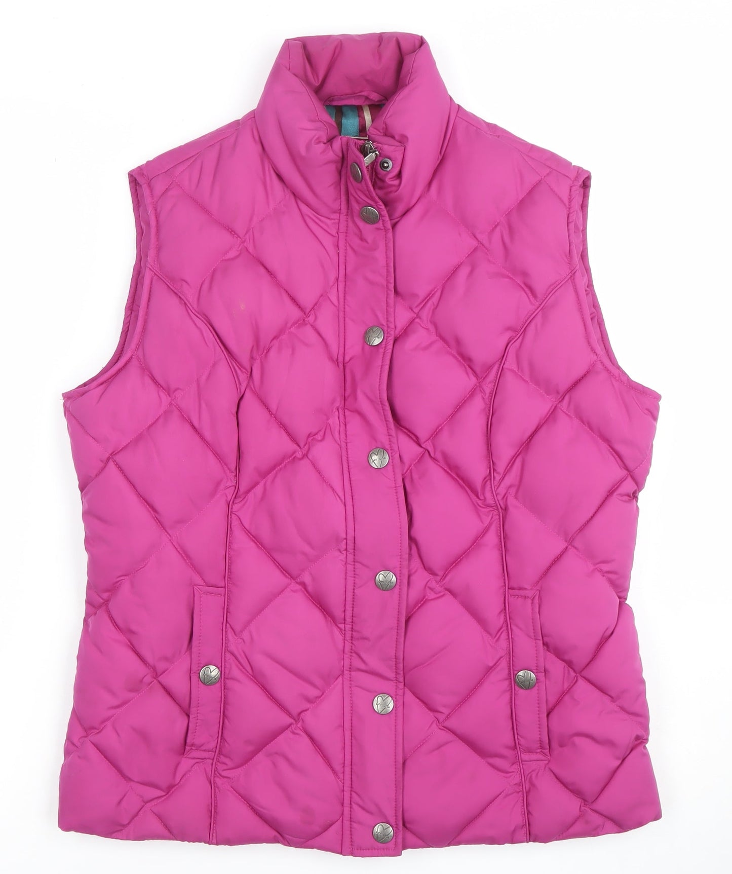 Per Una Women Pink Quilted Sleeveless Waistcoat Size S