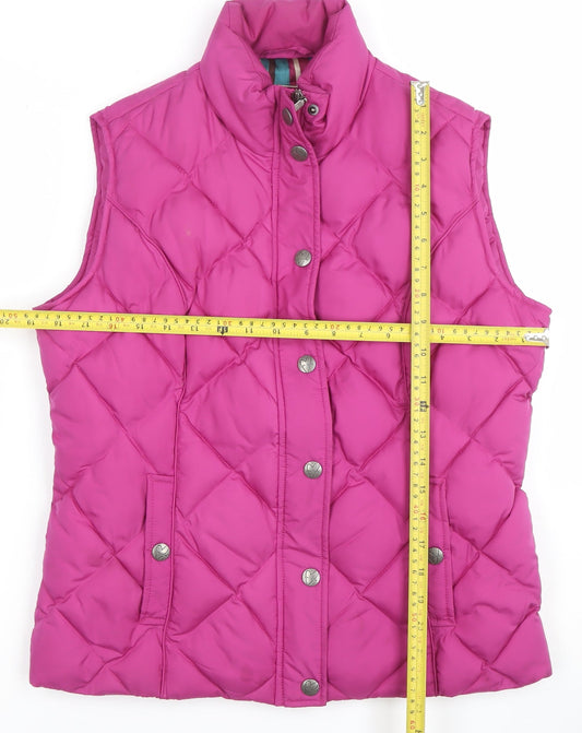Per Una Women Pink Quilted Sleeveless Waistcoat Size S