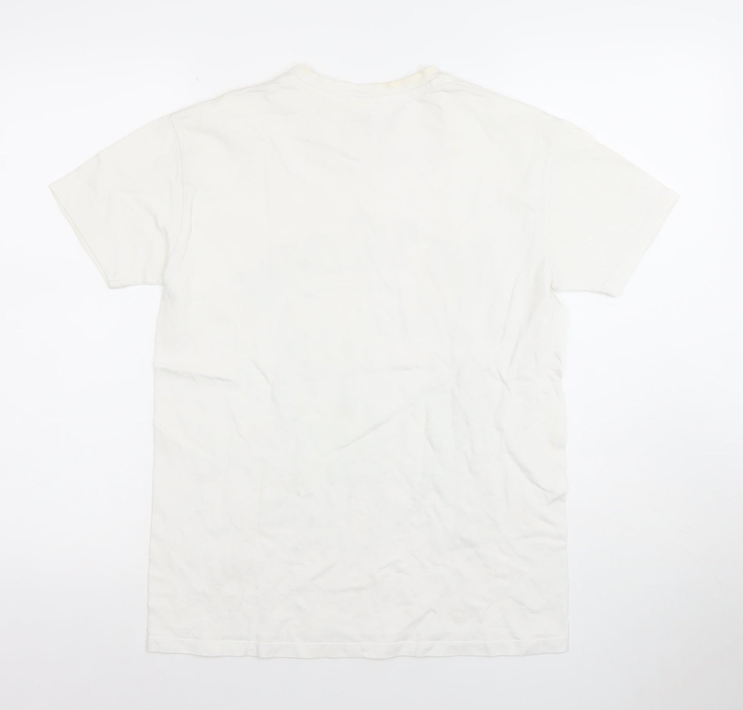 SOL'S Men's White Anie Valentine Graphic Print Cotton T-Shirt Size S