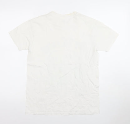 SOL'S Men's White Anie Valentine Graphic Print Cotton T-Shirt Size S