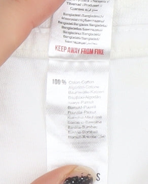 SOL'S Men's White Anie Valentine Graphic Print Cotton T-Shirt Size S