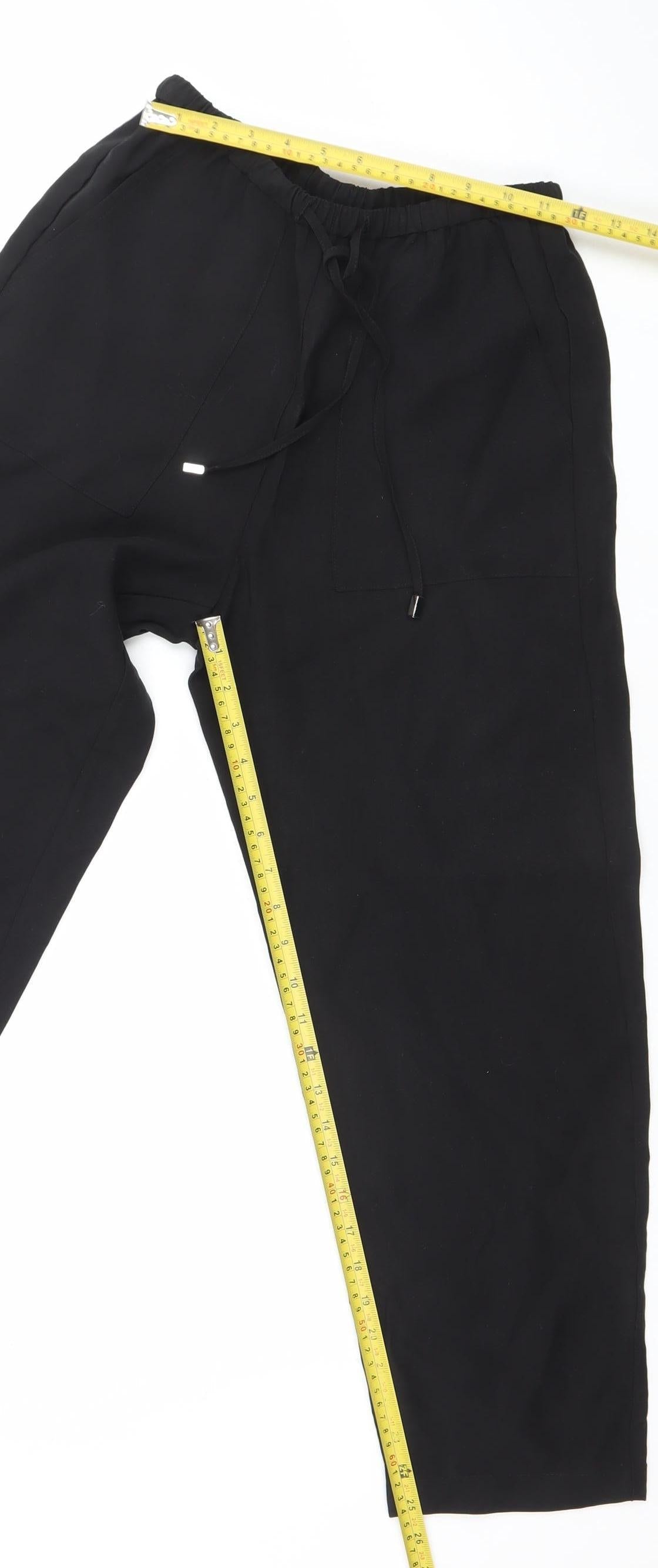 Womens UK Size 8 Marks and Spencer Regular Fit Jogger Black Trousers