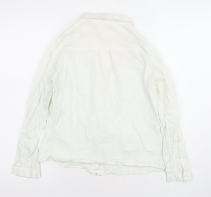 Womens UK Size XS SLLSKY White Classic Button-Up