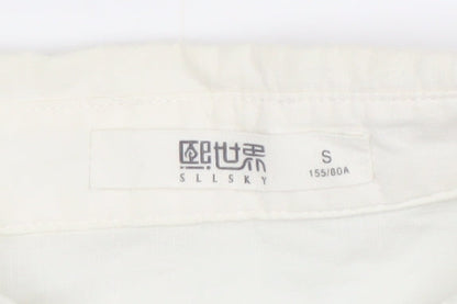 Womens UK Size XS SLLSKY White Classic Button-Up