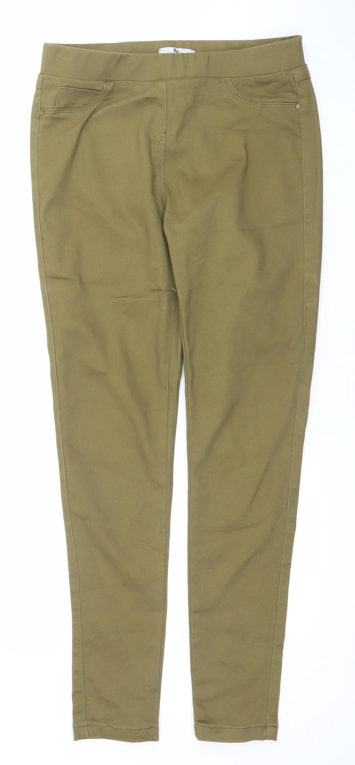 Tu Women’s Green Slim Fit Jegging Jeans Size 10 Stretch Denim