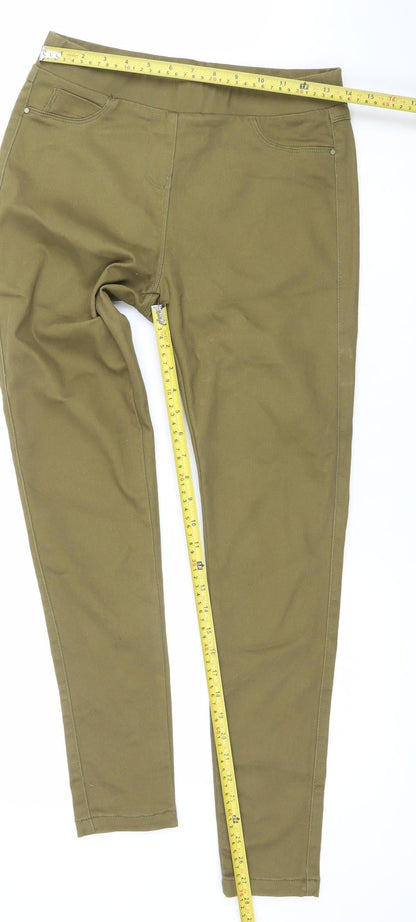 Tu Women’s Green Slim Fit Jegging Jeans Size 10 Stretch Denim