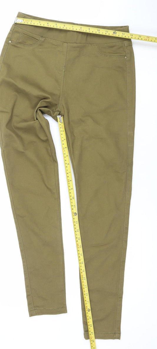 Tu Women’s Green Slim Fit Jegging Jeans Size 10 Stretch Denim