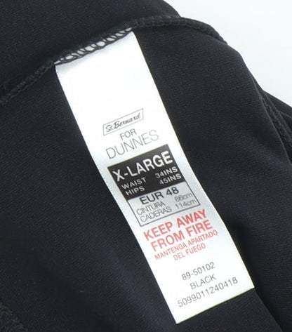 Dunnes Women’s Black XL Nylon Elastane Stretch Active Leggings
