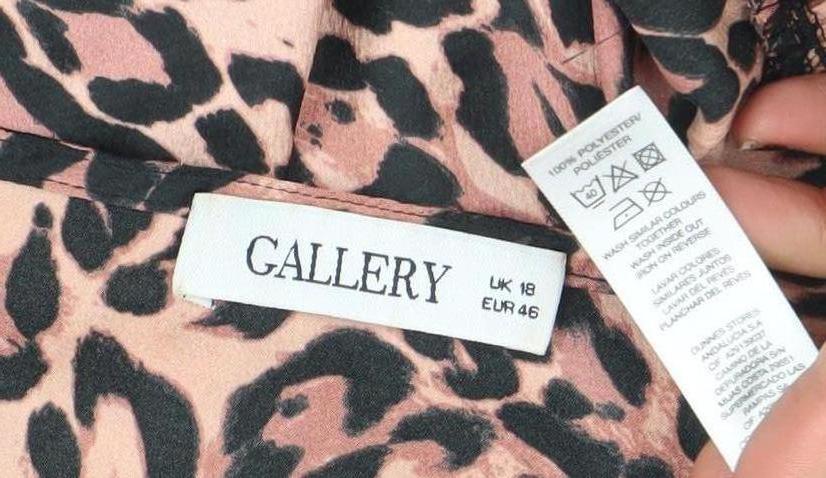Womens UK Size 18 Gallery Brown Tunic Blouse